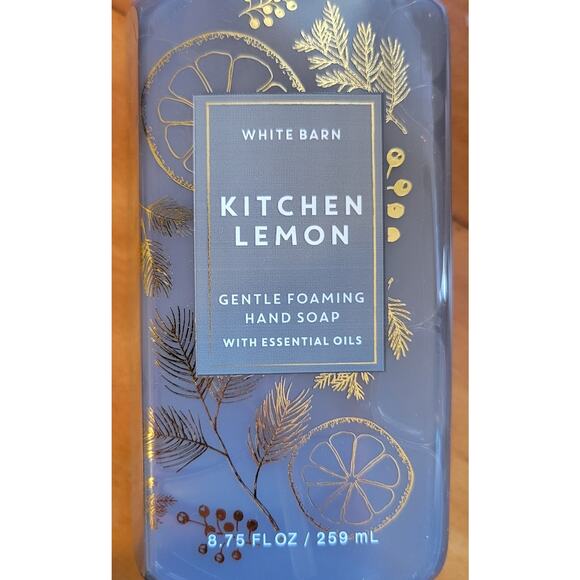 White Barn Kitchen Lemon Gentle Foaming Hand Soap Essential Oils 8.75 oz. NEW - Picture 2 of 3